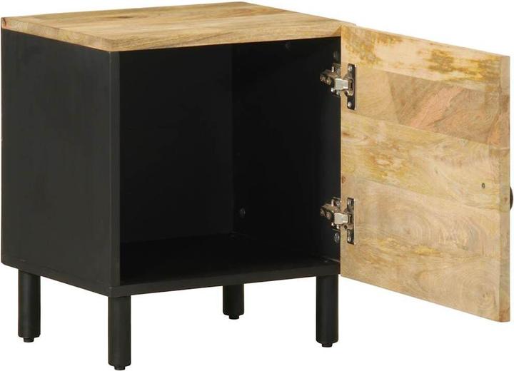 Actual product image VidaXL Bedside table Bedside cabinet Bedside chest of drawers Bedside console 2 pcs. Rough mango wood (40 x 33.5 x 46 cm)