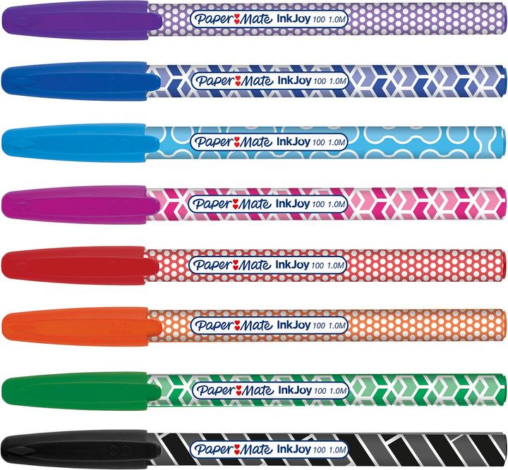 Produktbild Paper Mate Kugelschreiber InkJoy Wrap 100 Kappe 8 Stk (Mehrfarbig)