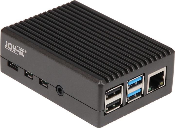 Image du produit Joy-it Pi boîtier en aluminium comme dissipateur de chaleur en noir pour la 4 B