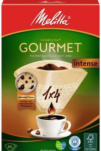 Produktbild Melitta Mel. Gourmet Filtertüten Intense 1x4/80St.