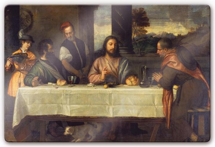 Actual product image Trenddeko Titian - The meal at Emmaus (60 x 40 cm)