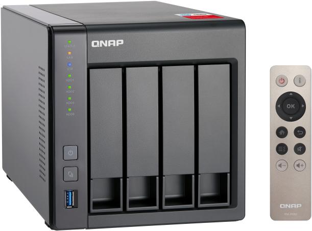 Produktbild QNAP Intel Celeron J1900 4x, Intel HD Graphics, DDR3L, Flash,./3. SATA, LAN, USB, HDMI + 4x HDD