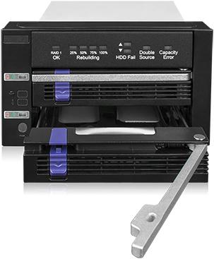 Produktbild Icy Dock .5”/3,5” SSD/HDD, SATA, RAID 1, 146...