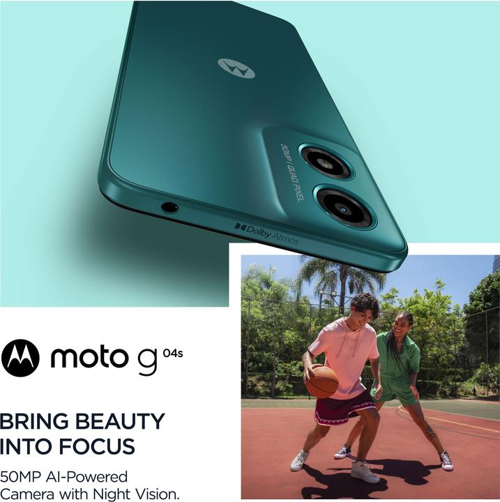 Produktbild Motorola moto g04s (64 GB, Sea Green, 6.60", Dual SIM, 50 Mpx, 4G)