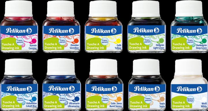 Actual product image Pelikan India ink 10ml assorted (Marker Refill Ink, Multicoloured)