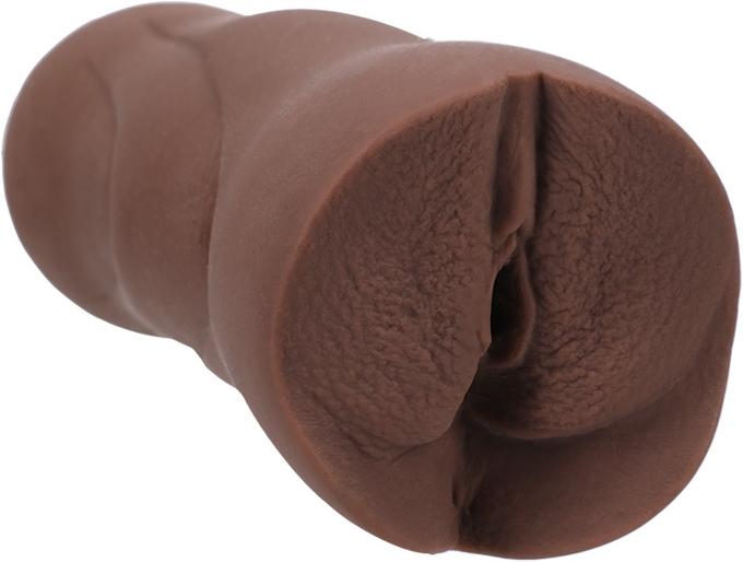 Actual product image Doc Johnson Jenna Foxx - ULTRASKYN Pocket Pussy - Chocolate
