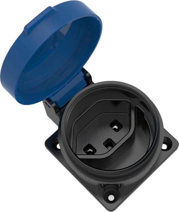 Elbro Presa INS T23 IP55 16 A 230 VAC IK08 nero/blu S+ incluso il sigillo