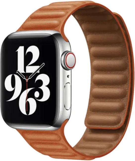 Produktbild Ferryxpress Leder Armband für Watch (42/44/45/49mm) - Grösse M/L (230mm) - Hell (42 mm, 44 mm, 45 mm, 49 mm, Echtes Rindsleder)