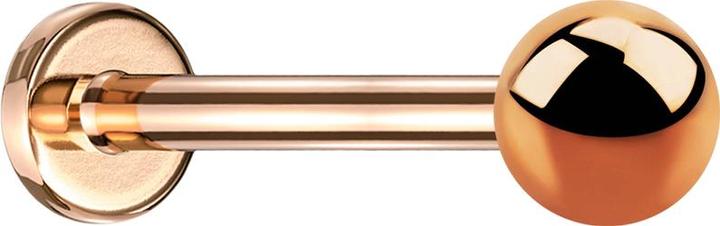 Image du produit Star Piercing Micro Labret or rose avec boule (sans laiton, Titane G23)