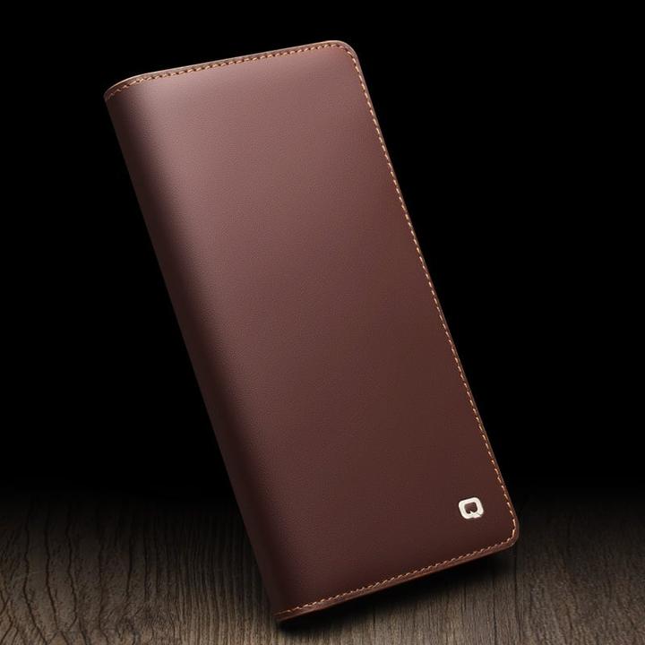 Image du produit QiAlino Fourre Flip Matt Wallet cuir véritable (Samsung Galaxy S25+)