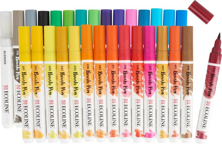 Immagine prodotto Talens Penna a pennello Ecoline (Multicolore, 30 x)