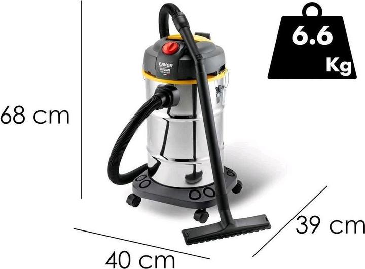 Image du produit Lavor PRO 8.253.0024 aspirateur traîneau 30 L Cylindre sec et humide 1600 W Sac à poussière (Aspirateur sec)