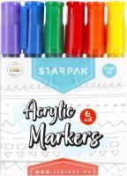 Actual product image Starpak Acrylic marker round 6 colours window box (Multicoloured, 2 mm)