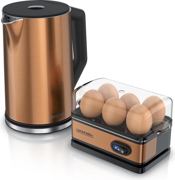Immagine prodotto Arendo Set per la colazione, bollitore in acciaio inox da 1,5 l con impostazione della temperatura e