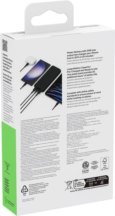 Produktbild Belkin BoostCharge (20000 mAh, 20 W, 74 Wh)