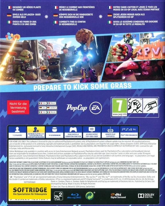 Immagine prodotto EA Games Piante contro zombie: battaglia per il vicinato (PS4, Multilingue)