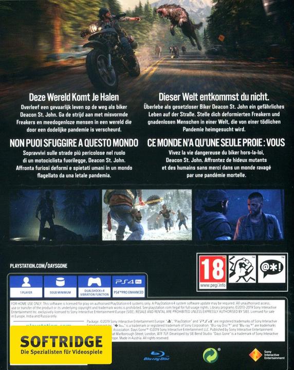 Produktbild Sony Days Gone (PS4, Multilingual)