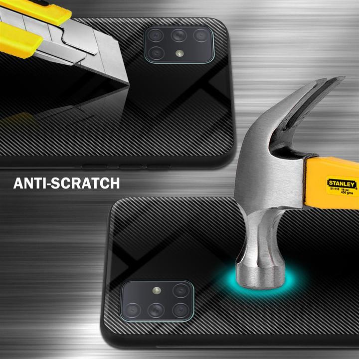 Image du produit Cadorabo TPU Couverture en verre rayé (Samsung Galaxy A71)
