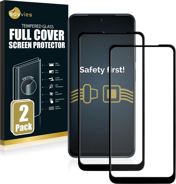 Actual product image Savvies Full-screen armoured glass screen protector (2 Piece, Xiaomi Redmi Note 11S)