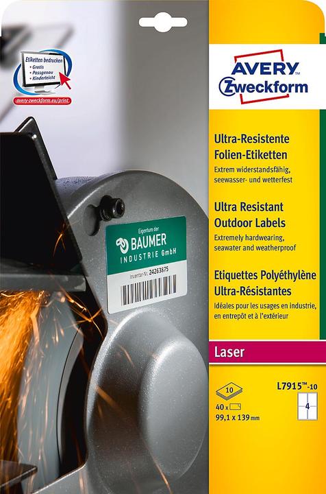 Actual product image Avery Ultra-Resistant Foil Labels