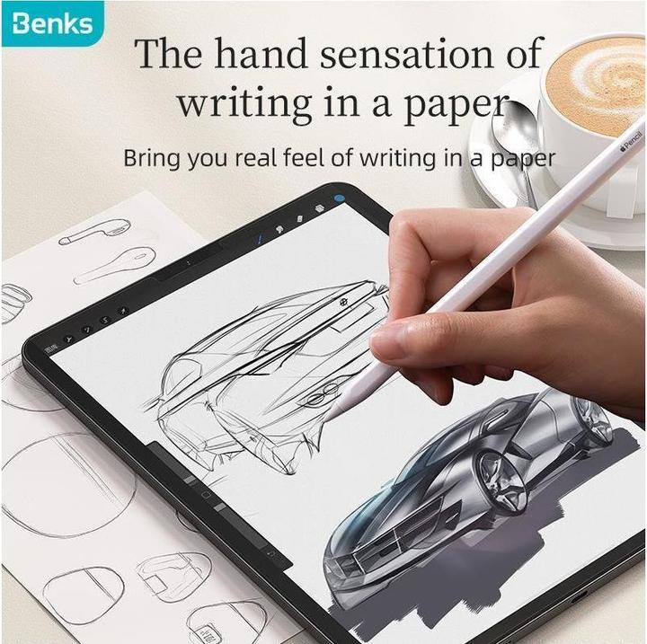 Actual product image Benks Magnetic paper-like armoured glass to sign iPad Pro 12.9 (1 Piece, iPad Pro 12.9 2021 (5th Gen), iPad Pro 12.9 2020 (4. Gen), iPad Pro 12.9, iPad Pro 12.9 2022 (6th Gen), iPad Pro 12.9 2018 (3. Gen))