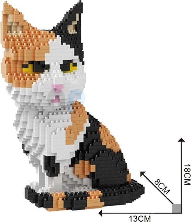 Actual product image Balody 16036 - Sitting Cat (1300 pieces)