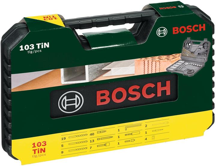Produktbild Bosch Home & Garden V-Line Box, Bohrer- und Bit-Set, 103-teilig, Kegelsenker, Bithalter (6 mm, 7 mm, 8 mm, 10 mm, 3 mm, 4 mm, 5 mm)