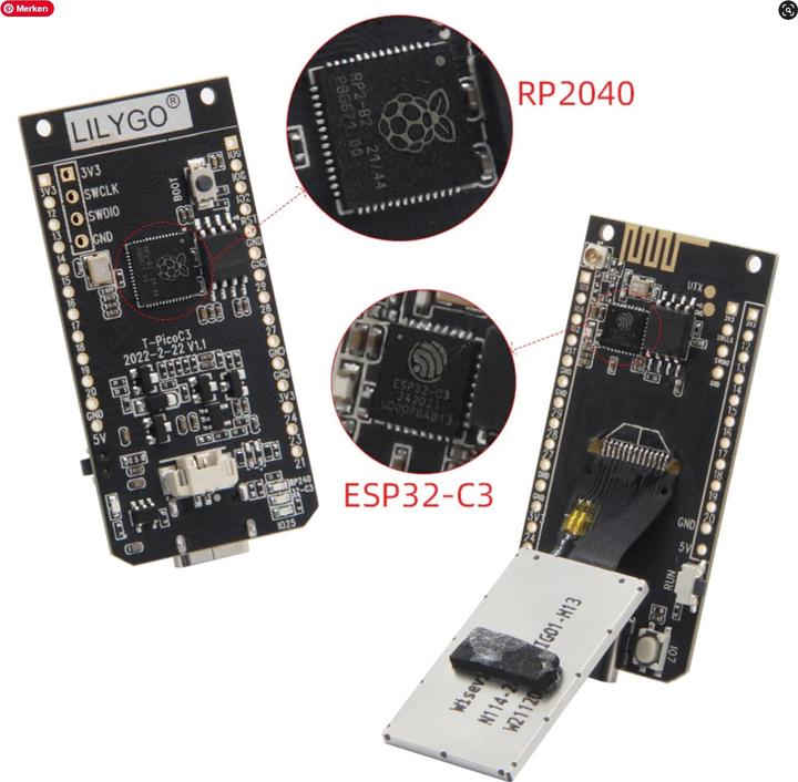 Actual product image Lilygo T-PicoC3 ESP32-C3 RP2040 Dual MCU with 1.14 inch display