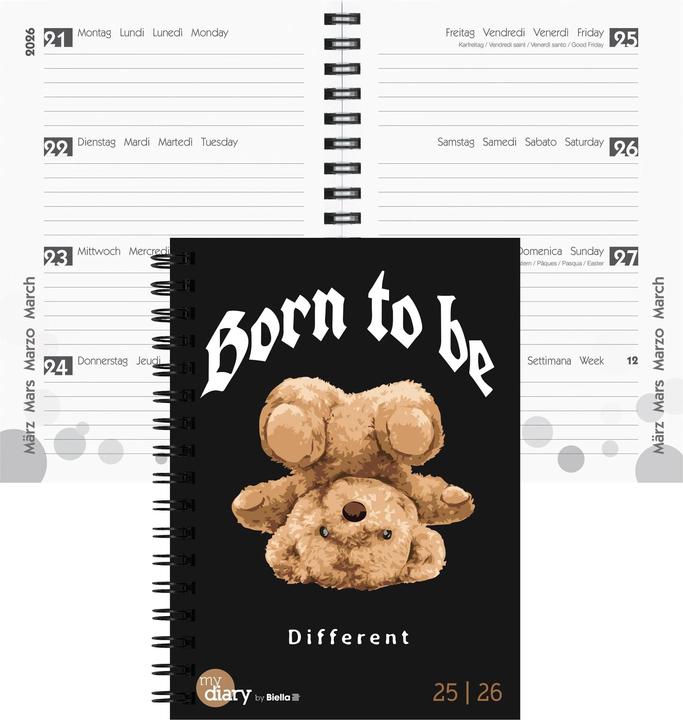 Biella Agenda scolaire mydiary Wire-O (12 x 16,5 cm, Allemand)
