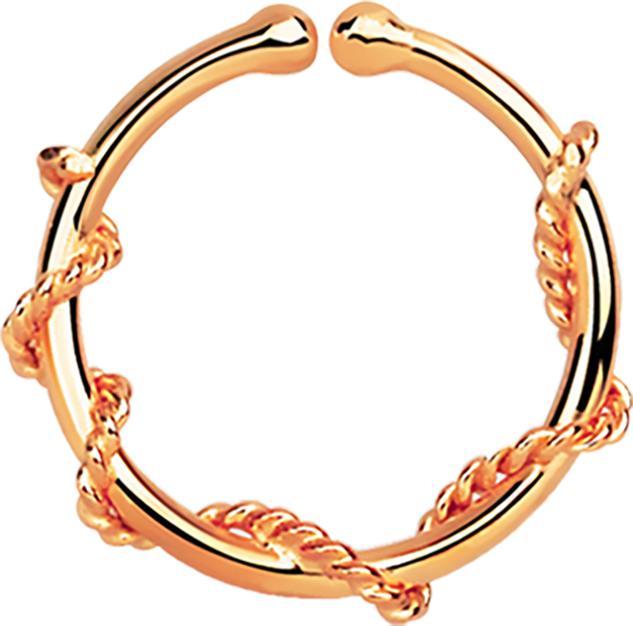 Produktbild Star Piercing Fake Septum mit Seilwindung langgezogen rosegold (925 Sterlingsilber)