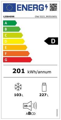 Energy Label Liebherr CNd 5223-20 (330 l)