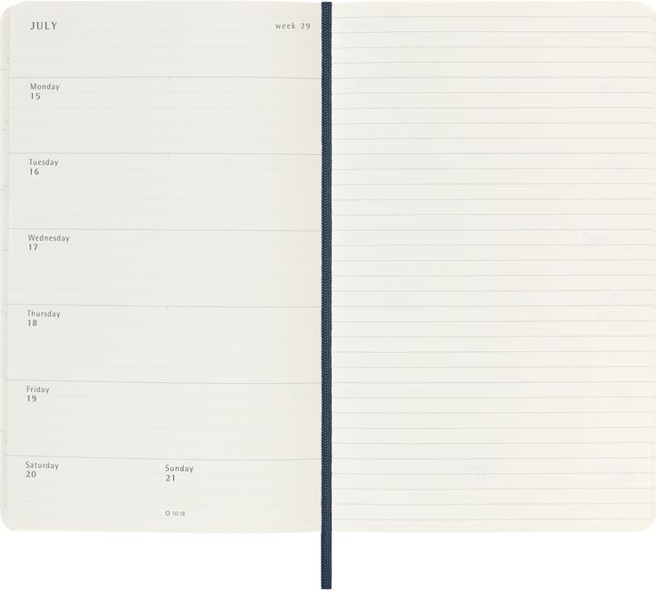 Productafbeelding Moleskine 18 maanden weekkalender 2024/2025, groot/A5, 1 week = 1 pagina, rechts gelinieerd (A5, Engels)