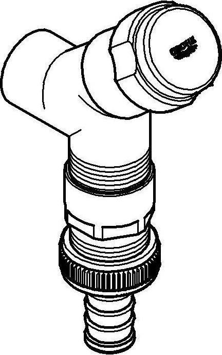 Actual product image Grohe WAS connection valve 1/2" chr