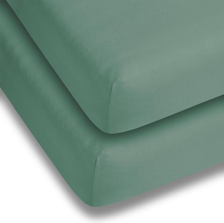 Actual product image Aspero 2 x Cotton fitted sheet - 8478 (100 x 200 x 25 cm, 90 x 200 x 25 cm)