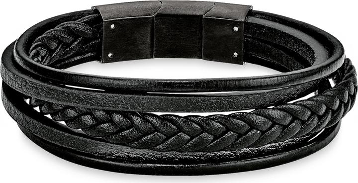S.Oliver Armschmuck (21.50 cm, Edelstahl, Leder)