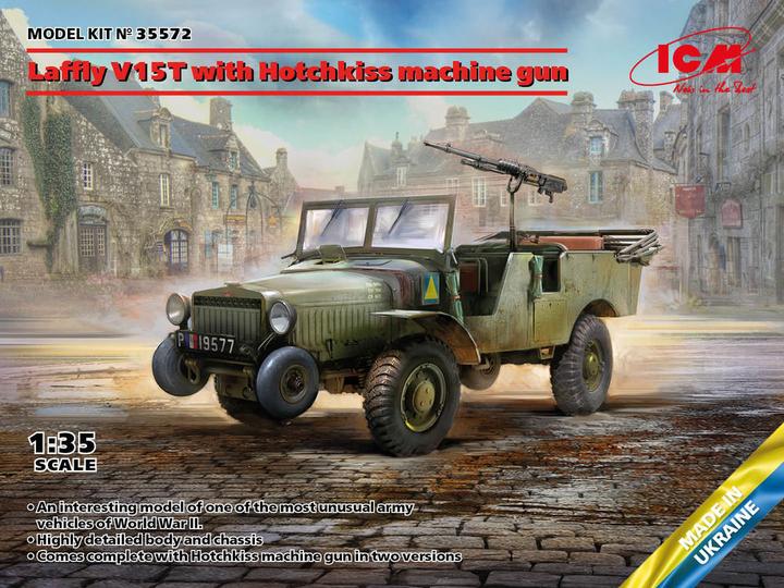 Actual product image ICM Laffly V15T with Hotchkiss machine gun