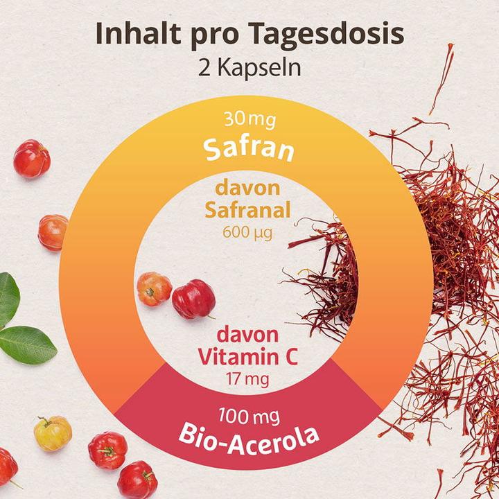 Actual product image Effective Nature Safran Extrakt mit Acerola (180 Piece, Capsules, 180 g)