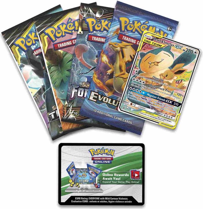 Produktbild Pokémon Tag Team Eevee & Relaxo GX Tin (Englisch)