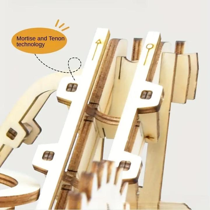 Immagine prodotto The Toy Company 3D Holz Kugelbahn, Murmelbahn Puzzle aus Holz, batteriebetrieben