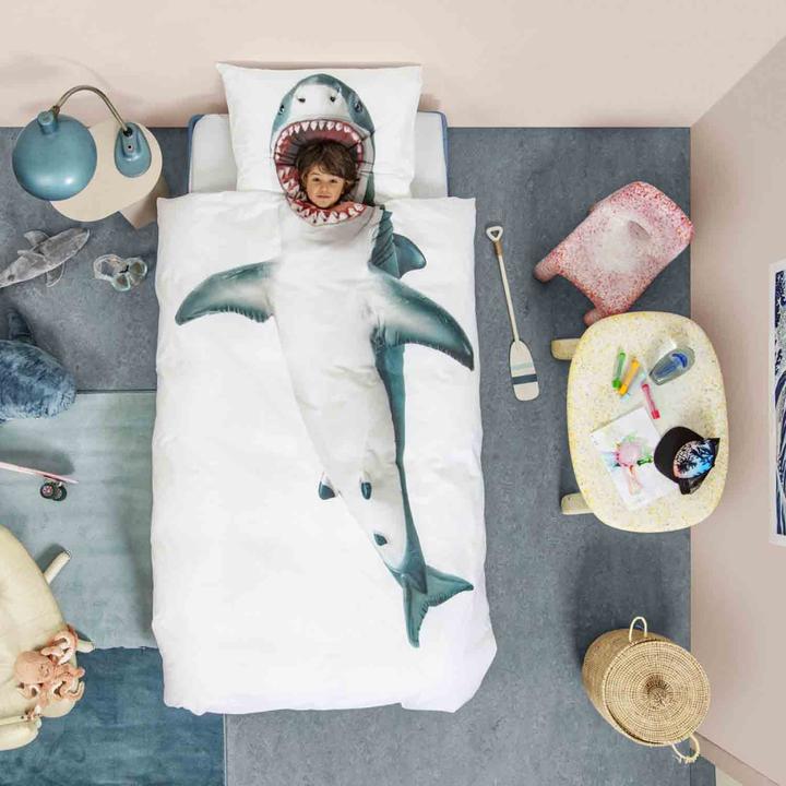 Actual product image Snurk Shark bed linen 135 x 200