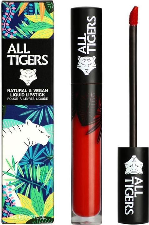 Produktbild All Tigers Liquid Lipstick matt vegan und natürlich (888 RED)