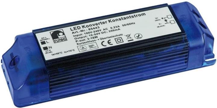 Image du produit Rutec Licht 85443 Convertisseur LED 350mA 3W-16W WITH PFC ACTIV 100-240V AC 85443