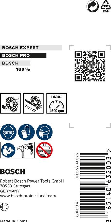 Actual product image Bosch Professional Zubehör PRO Stainless Steel clean disc brush, straight shaft, 50 x 0.2 mm