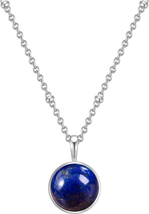 Immagine prodotto Glanzstücke München Catena da donna in argento lapislazzuli 40,0 cm di base + 5,0 cm di estensione - 11034 (Argento, 40 - 45 cm)