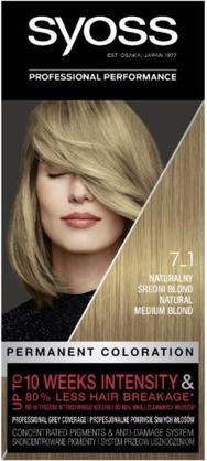 Productafbeelding Syoss Permanente kleuring Permanente kleuring Haarverf 7.1 Natuurlijke mediumonde (7 1 Natuurlijke Mediumonde)