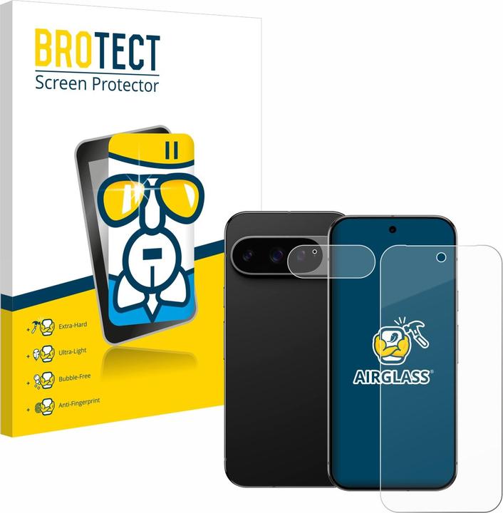 BROTECT Schutzglas Schutzfolie Glas Folie Displayschutz klar (1 Stück, Google Pixel 9 Pro)