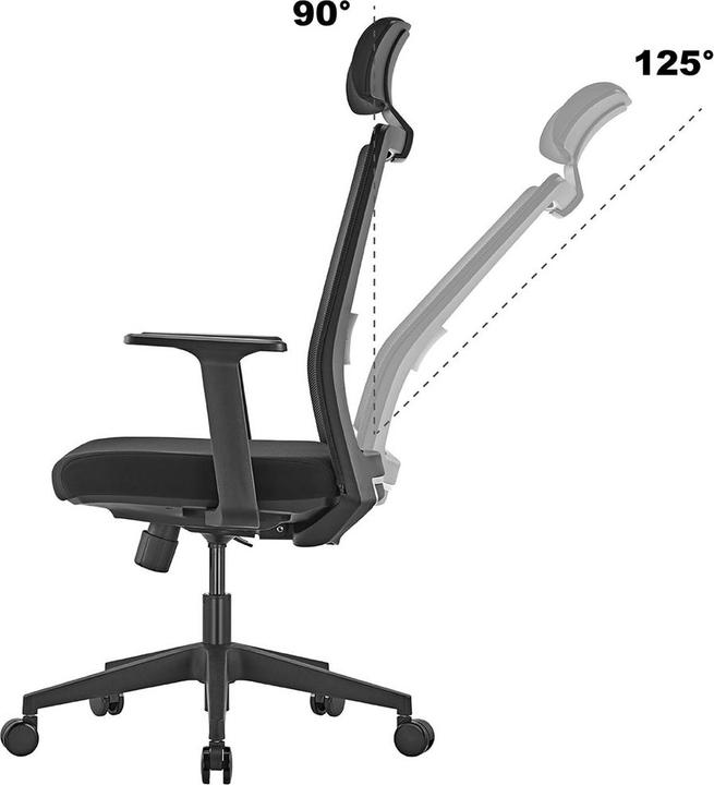 Actual product image Ergo Office Premium ergonomic office chair with high backrest max. 150kg ER-425