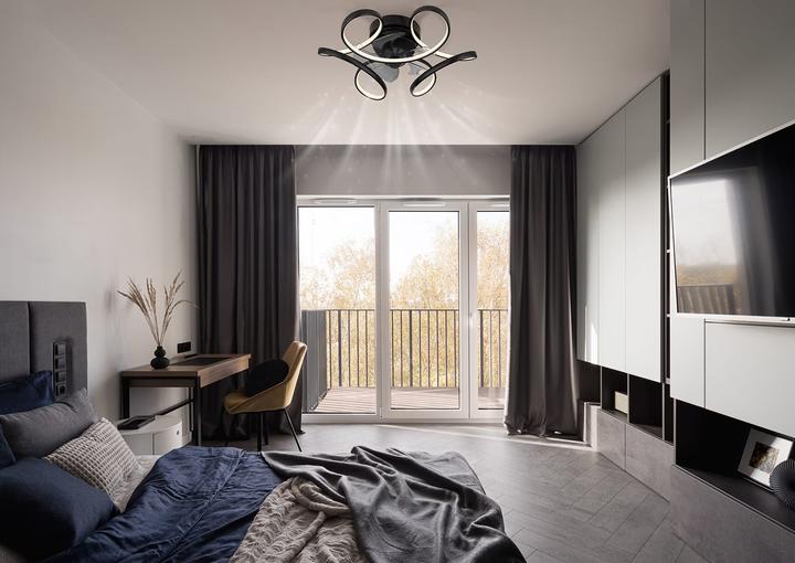 Immagine prodotto Globo Ventilatore da soffitto Leonhard nero LED