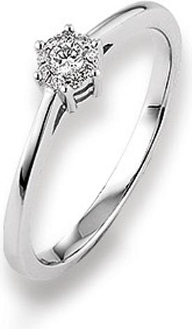 Produktbild Natsumi Schmuck Diamantring Weissgold 18K/750 0.04 ct G si (56, 750/18 K Gold)