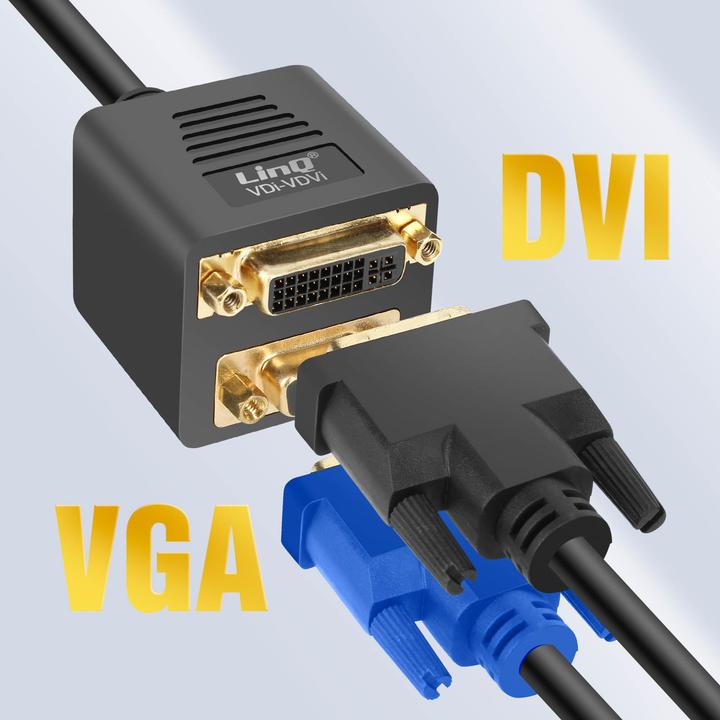 Actual product image LinQ Video adapter DVII plug to VGA socket and DVII socket (HDMI, VGA, 33 cm)